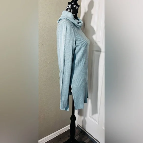 Adrienne Vittadini Turquoise Knit Cowl Neck Sweater Size S NWOT - Picture 7 of 10